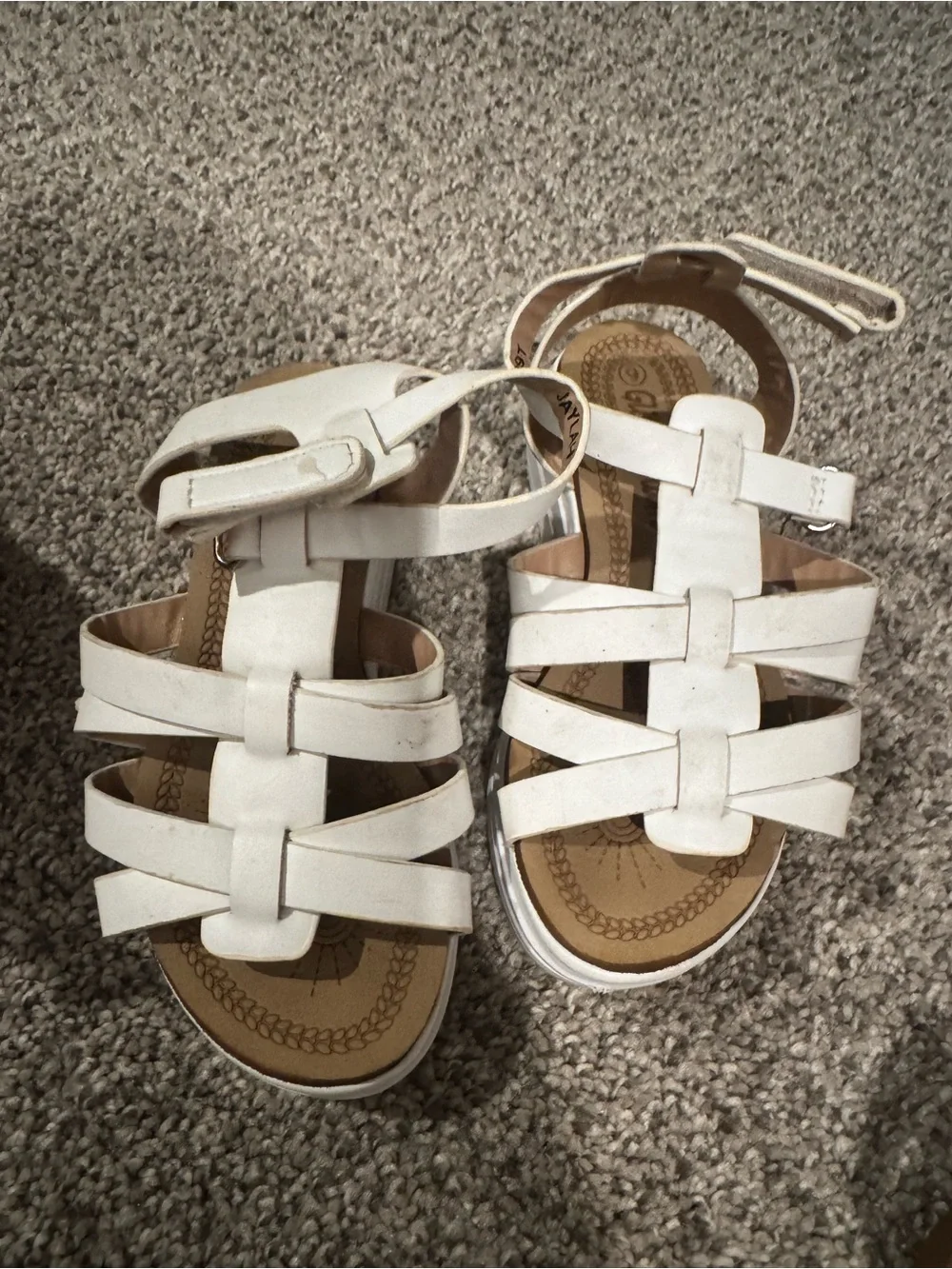 White Strappy Gladiator Sandals